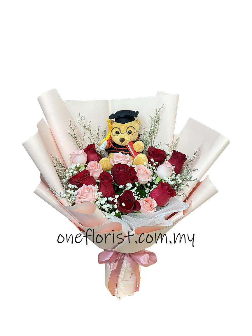 Graduation rose bouquet